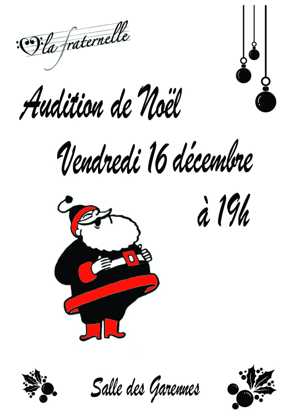 Affiche Audition Noel 2016